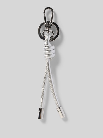 Abro Hanger met reliëflogo, model 'Shimmer' Zilver - 1