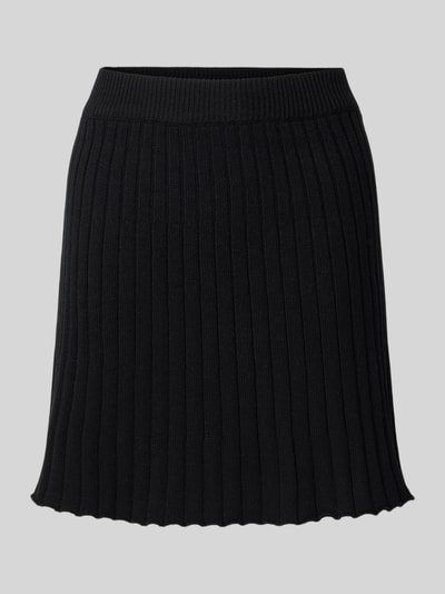 Pieces Spódnica mini z dzianiny z mieszanki bawełny model ‘JOYLYNN’ Czarny 2