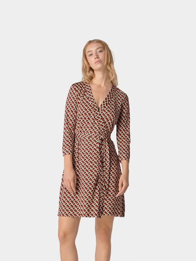 Diane von Furstenberg Kleid mit Allover-Muster Orange 4