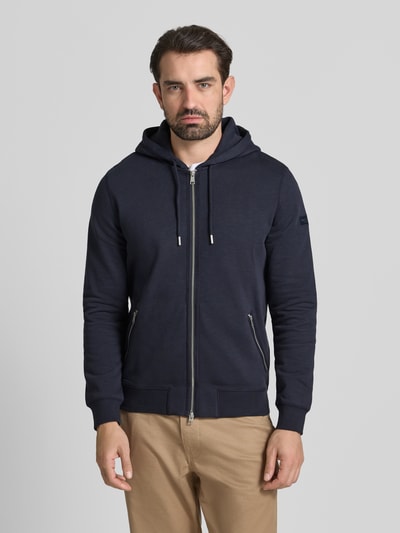 Marc O'Polo Regular Fit Sweatjacke aus reiner Baumwolle Marine 4