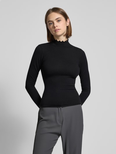 Review Strickpullover mit Turtlenneck Black 4