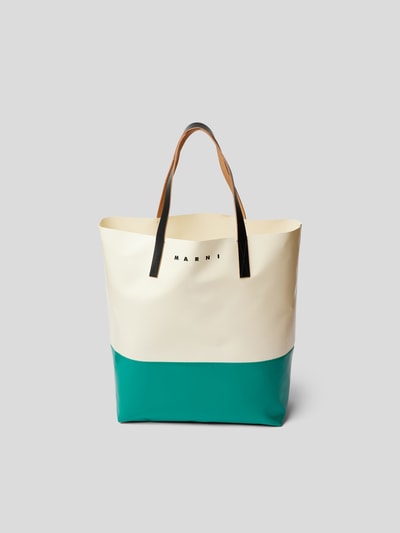 Marni Shopper in Two-Tone-Machart Offwhite meliert 4