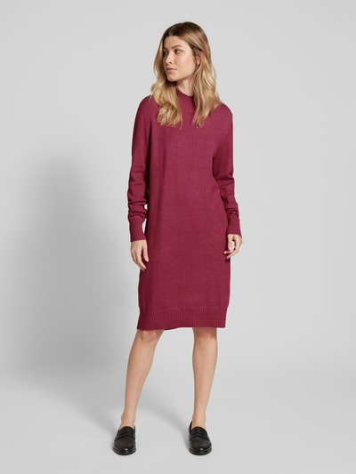 Christian Berg Woman Knielanges Kleid Stehkragen Fuchsia Melange 1