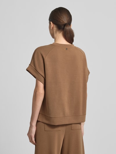 Rich & Royal Sweatshirt aus Modal-Mix mit Rundhalsausschnitt Cognac 5