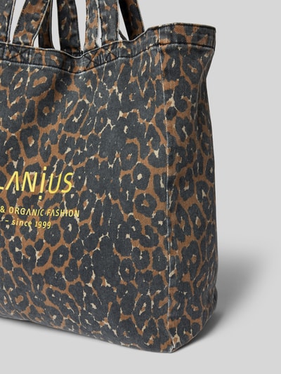 Lanius Shopper met labelprint Middenbruin - 3
