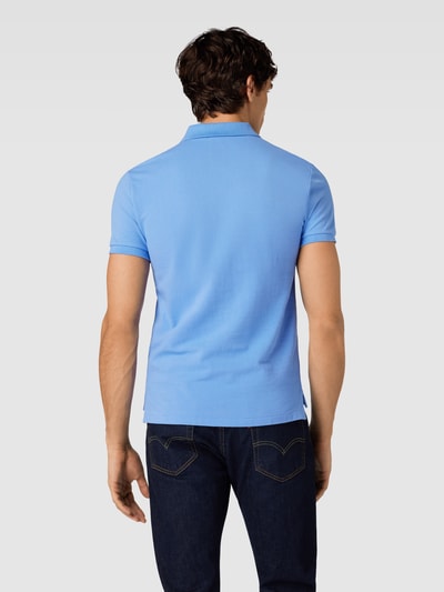 Polo Ralph Lauren Slim Fit Poloshirt mit Label-Stitching Hellblau 5