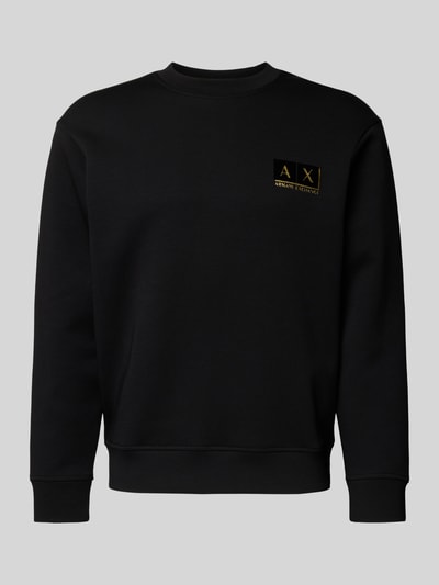 ARMANI EXCHANGE Bluza z naszywką z logo model ‘FELPA’ Czarny 2