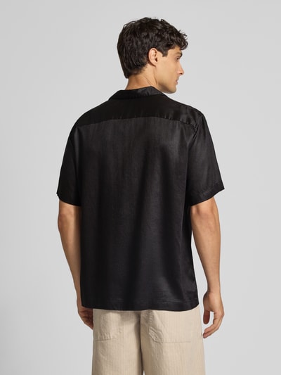 SELECTED HOMME Regular Fit Freizeithemd aus Lyocell-Leinen-Mix Modell 'REGNOA' Black 5
