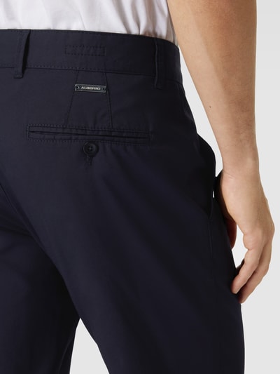 ALBERTO Slim fit chino met steekzakken opzij, model 'Ceramica' Marineblauw - 3