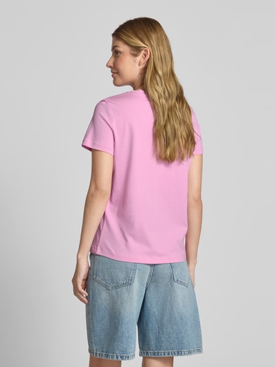 Vero Moda T-shirt o kroju regular fit z czystej bawełny model ‘KAMI’ Różowy 5