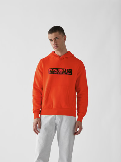 Parajumpers Hoodie mit Label-Print Orange 4