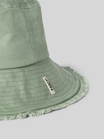 Produktfoto, Hut mit Label-Detail Modell 'HUAHINA' von Barts aus Reine Baumwolle, Breite Krempe, grüne Farbe, strukturierte Oberfläche