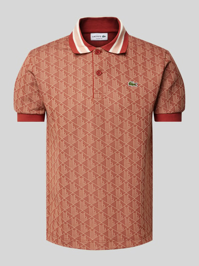 Lacoste Koszulka polo z detalem z logo Rdzawoczerwony 2