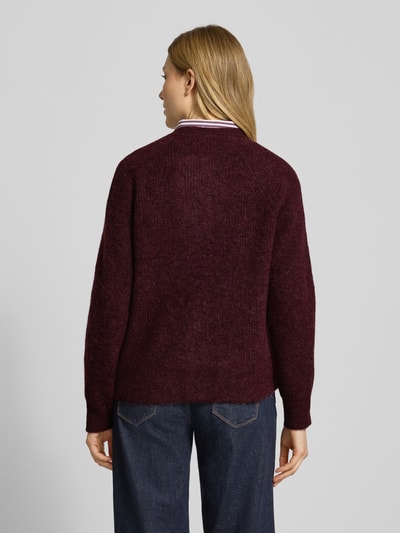 Selected Femme Regular Fit Strickjacke aus Woll-Mix mit Alpaka Modell 'LULU' Pflaume 5