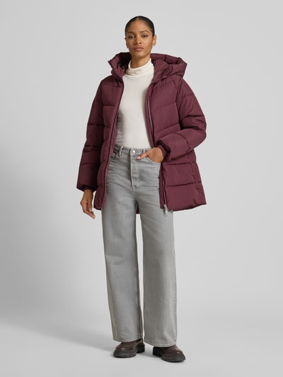 MANGO Steppmantel mit Zweiwege-Reißverschluss Modell 'TOKYO' Bordeaux 1