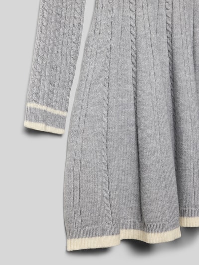Mayoral Kleid mit Zopfmuster Mittelgrau Melange 2