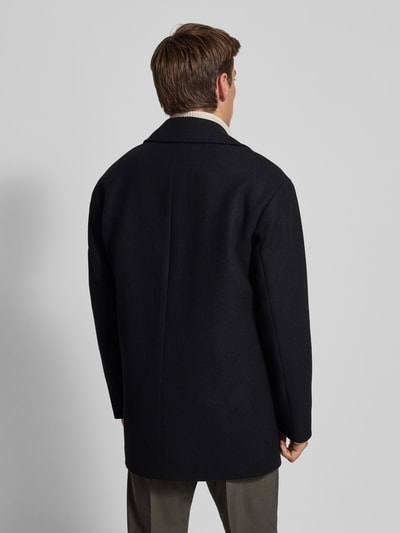 Matinique Lange jas van wolmix, model 'BURNLEY' Zwart - 5