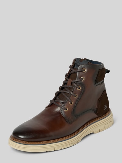 BULLBOXER Schnürstiefel mit Label-Details Dunkelbraun 1