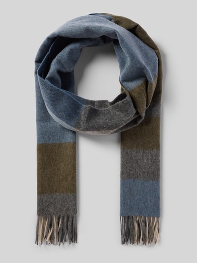 SALMONE Sjaal van puur kasjmier Marineblauw - 1