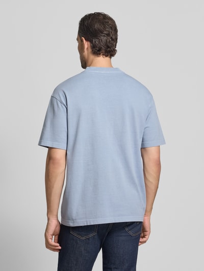 BOSS Orange Oversized T-shirt van puur katoen, model 'TE_DYE' Lichtblauw - 5