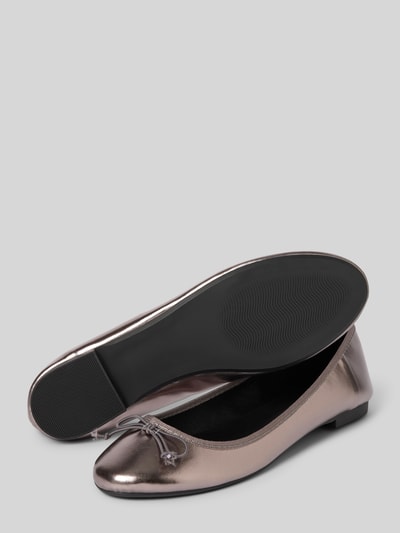 Only Ballerinas mit Schleifen-Detail Modell 'BEE-3' Metallic Black 3