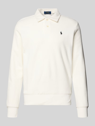 Polo Ralph Lauren Fleecepullover mit Label-Stitching Modell 'MAGIC POLY FLEECE' Offwhite 2