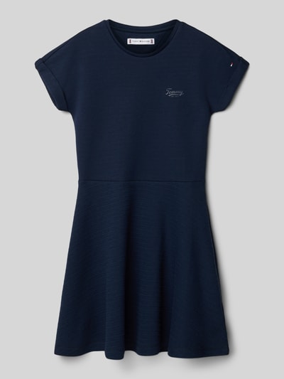 Tommy Hilfiger Teens T-Shirt-Kleid aus Baumwoll-Mix mit Logo-Print Modell 'Spacer' Marine 1