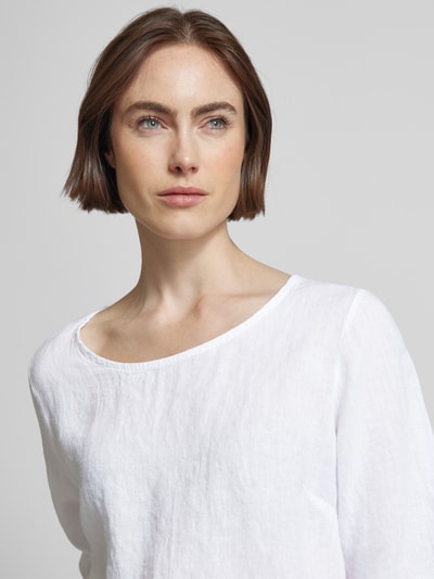 ZABAIONE Linnen blouse met 3/4-mouwen, model 'So44phie' Offwhite - 3