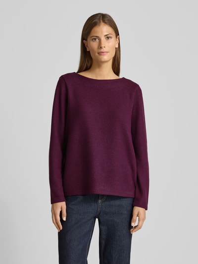 Tom Tailor Regular Fit Sweatshirt mit Viskose-Anteil Bordeaux 4