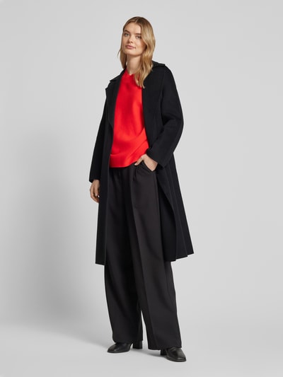 Max Mara Studio Wollmantel mit Reverskragen und Kaschmir-Anteil Modell 'CLES' Black 1