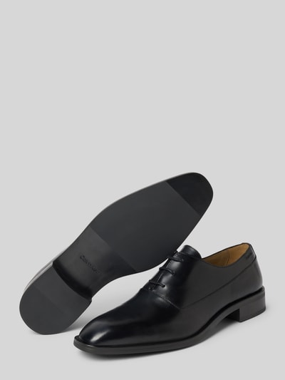 CK Calvin Klein Leren derbyschoenen met siernaad, model 'OXFORD' Zwart - 4