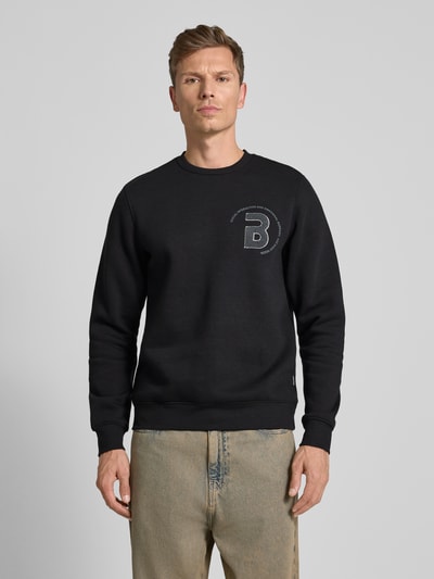 Blend Sweatshirt met labeldetail, model 'FLORIAN' Zwart - 4