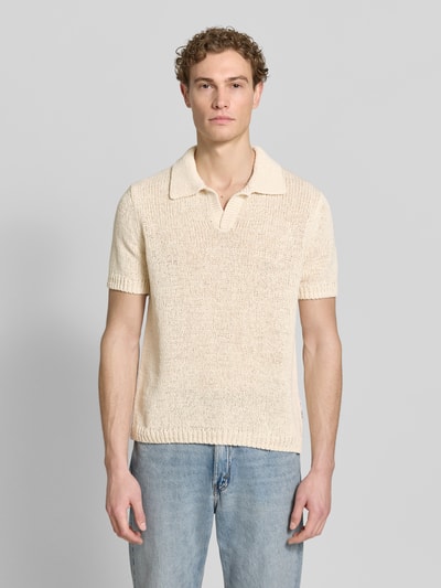 Marc O'Polo Regular Fit Strick-Shirt mit Polokragen Offwhite 4