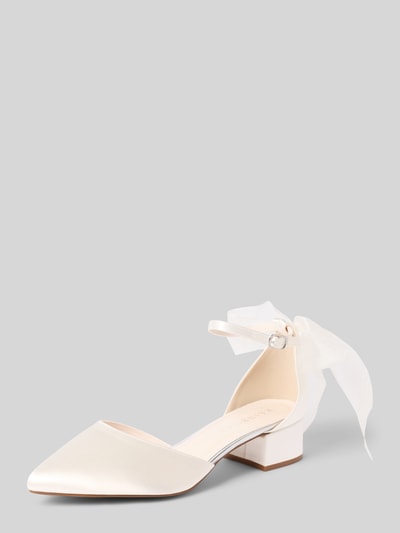Productfoto, Pumps met sierstrik, spitse pasvorm, model 'Kacy' van Rainbow Club, gladde zool, hakhoogte bij maat 40: 3 cm
