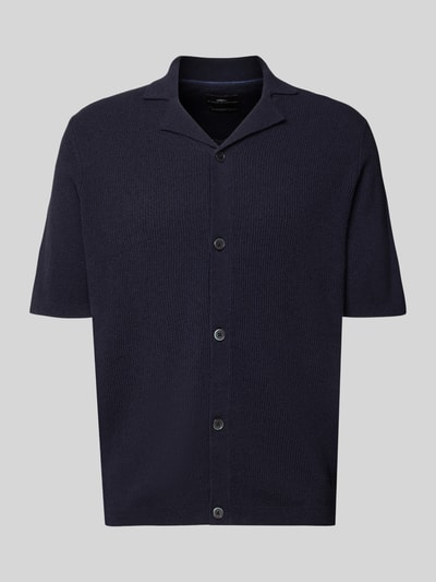 Fynch-Hatton Koszula casualowa o kroju regular fit w imitacji bouclé Granatowy 2