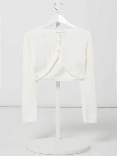 Happy Girls Bolero van katoen met sierkralen  Offwhite - 1