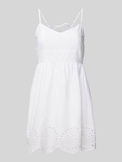 Review Minikleid mit Cut Out und Lochstickerei Weiss 2