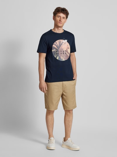 Tom Tailor T-Shirt mit Motiv-Print Dunkelblau 1