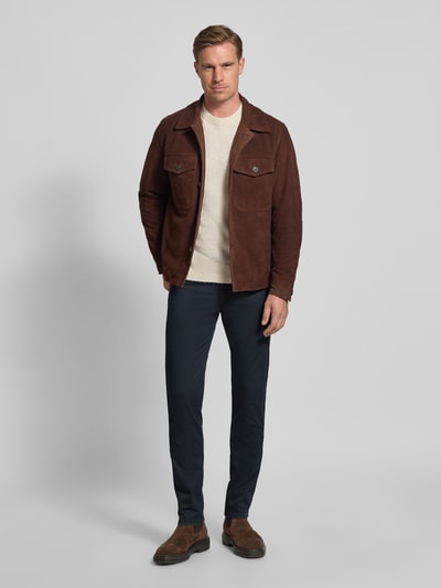 bugatti Modern fit broek in 5-pocketmodel Marineblauw - 1