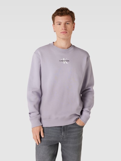 Calvin Klein Jeans Sweatshirt met labeldetail Lavendel - 4