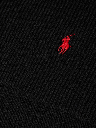 Polo Ralph Lauren Szal z wełny z wyhaftowanym logo Czarny 2