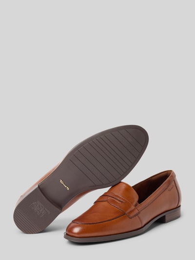 Tamaris Slipper aus echtem Rindsleder Cognac 4