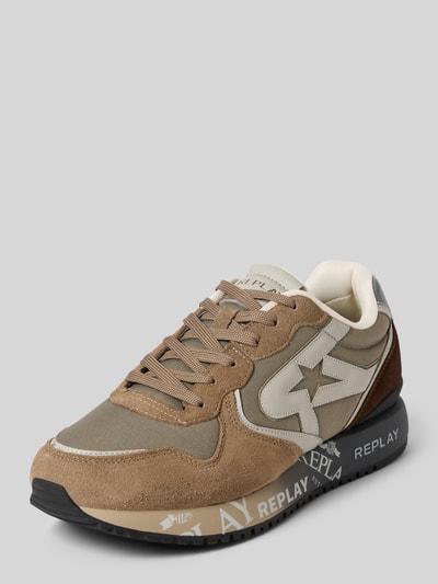 Replay Sneakers met labeldetails, model 'FIBER M VANISH' Taupe - 1