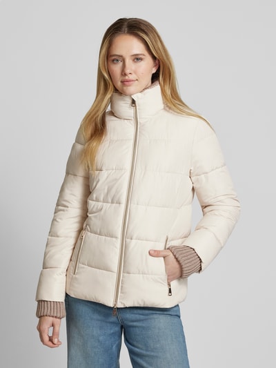 WHITE LABEL Gewatteerd jack met opstaande kraag Offwhite - 4