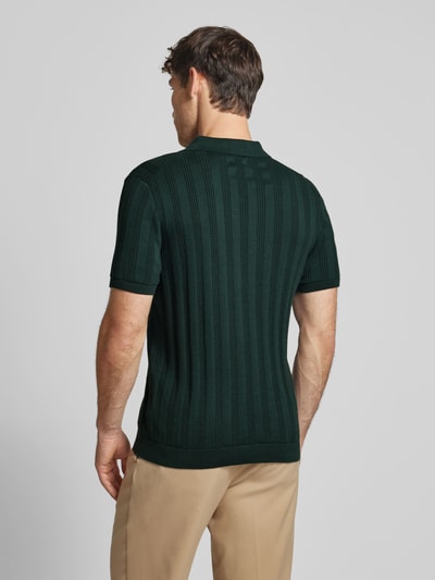 MCNEAL Poloshirt met ribboorden Flessengroen - 5