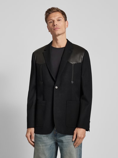 THE KOOPLES Sakko mit aufgesetzten Taschen Modell 'VESTE' Black 4