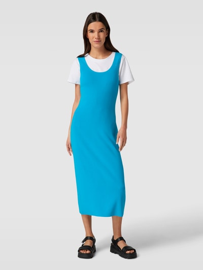 Drykorn Sukienka midi na szerokich ramiączkach model ‘SEVERE’ Oceaniczny 1