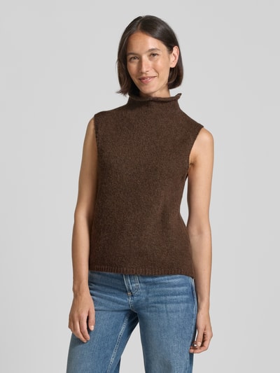 Neo Noir Bezrękawnik ze stójką model ‘Odelia’ Ciemnobrązowy 4