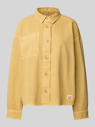 Mustang Relaxed fit jeansblouse met borstzak, model 'Style Salinas' Beige - 2