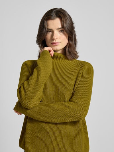 Marc O'Polo Regular Fit Strickpullover aus reiner Baumwolle Hellgruen 3